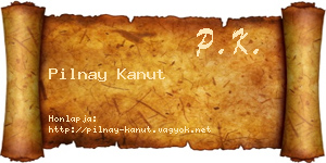 Pilnay Kanut névjegykártya